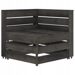 dalių sodo poilsio komplektas, pilka impregnuota pušis