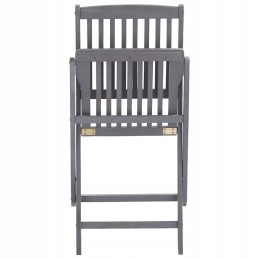 6 valgomojo kėdžių rinkinys su pagalvėlėmis, akacijos mediena, pilka, 48,5x57