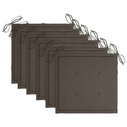 6 sulankstomų valgomojo kėdžių komplektas su pagalvėlėmis - akacijos mediena, plotis