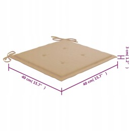 6 sulankstomų valgomojo kėdžių rinkinys su pagalvėlėmis, akacijos mediena, pilka