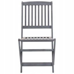 6 valgomojo kėdžių rinkinys su pagalvėlėmis, akacijos mediena, pilka, 48,5x57