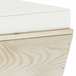 5 dalių padėklų sodo baldų komplektas, kreminė