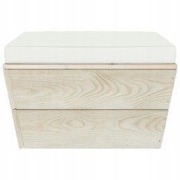 5 dalių padėklų sodo baldų komplektas, kreminė