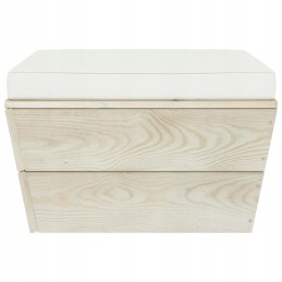 Sodo poilsio komplektas su padėklais, 5 dalių, kreminis