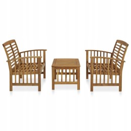 3 dalių sodo poilsio komplektas, akacijos medžio masyvo