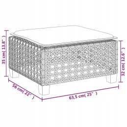 4 dalių sodo poilsio komplektas, pagalvėlės, juodas PE rotangas