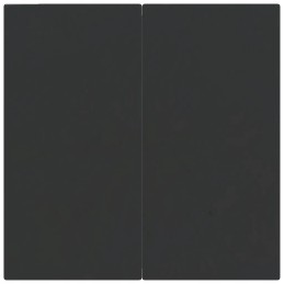 Sodo baldų komplektas - polirotangas, juodas, 80x80x74 cm