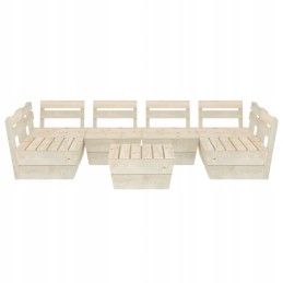 Vidaxl 7 dalių Padėklų baldų komplektas sodui, impregnuota eglė