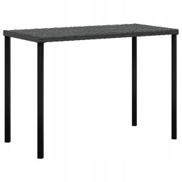 Vidaxl 5 dalių Sodo poilsio komplektas, PE rotangas, juodas