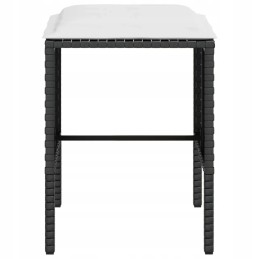 Vidaxl 5 dalių Sodo poilsio komplektas, PE rotangas, juodas