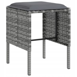 Vidaxl 5 dalių Sodo poilsio komplektas, PE rotangas, pilka