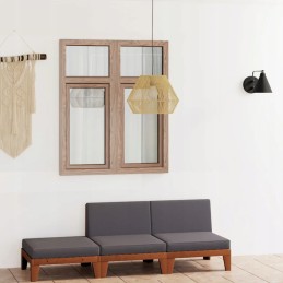 Vidaxl 3 dalių sodo sofos komplektas, pagalvės, akacijos mediena