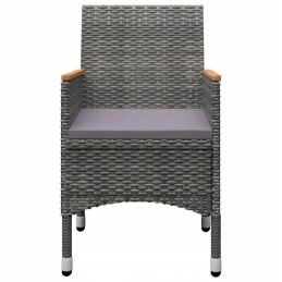 Vidaxl 5 dalių sodo baldų komplektas, pilkas