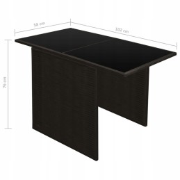 Skandinaviškas sodo komplektas su pagalvėlėmis  ruda