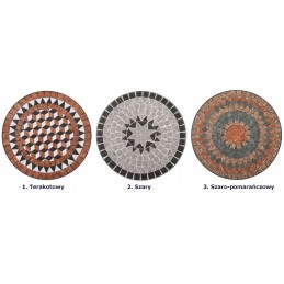 Sodo baldų komplektas: stalas + 2 terakotinės kėdės