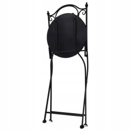 Sodo baldų komplektas: stalas + 2 terakotinės kėdės