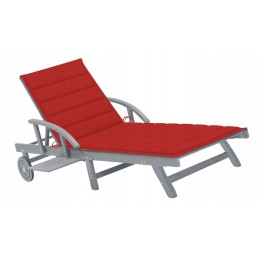 Ištraukiamas medinis šezlongas sodui su stalu