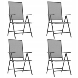 5 dalių sodo baldų komplektas, antracitinis plienas