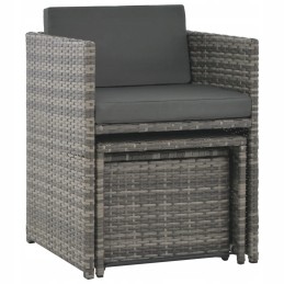 7 dalių sodo baldų komplektas + pagalvės,