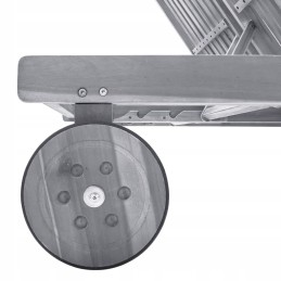 Medinis sodo gultas 2 asmenims, akacija, 199x118x85 cm, ruda.