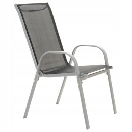 Sodo komplektas - 4 kėdės ir stiklinis staliukas - juodas