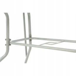 Sodo komplektas - 4 kėdės ir stiklinis staliukas - juodas