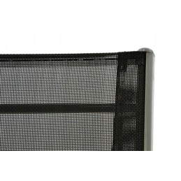 Sodo komplektas - 4 kėdės ir stiklinis staliukas - juodas