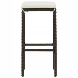 7 dalių sodo baro komplektas su rudomis PE rotango pagalvėlėmis