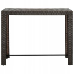 7 dalių sodo baro komplektas su rudomis PE rotango pagalvėlėmis