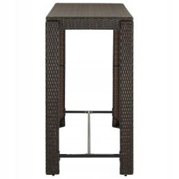 7 dalių baro komplektas sodui su rotango pagalvėlėmis