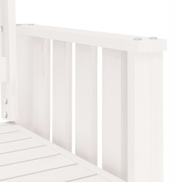 2-vietis sodo suolas su stalu, baltas, pušies