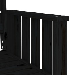 2-vietis sodo suoliukas su stalu, juodos, pušies medienos