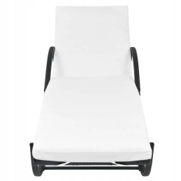 Vidaxl gultai su stalu, 2 vnt, polirotangas, juodas, 274869