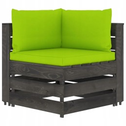 3-vietė sodo sofa su padėklais, šviesiai žalia