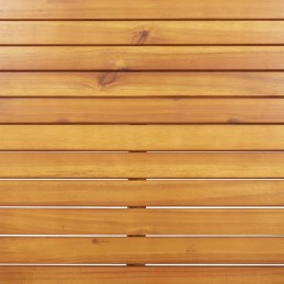 Vidaxl gultas su pagalvėle, akacijos medienos masyvo ir nerūdijančio plieno