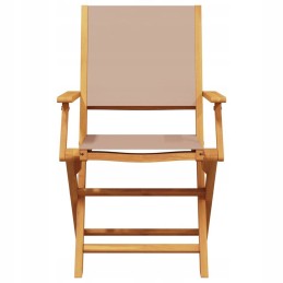 Sulankstomos sodo kėdės, 4vnt, taupe audinys ir lumarko mediena!