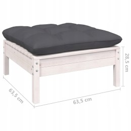 3 dalių sodo poilsio komplektas, antracito, pušinės pagalvėlės