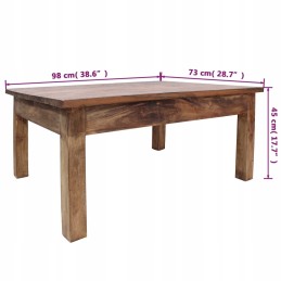 Kavos staliukas pagamintas iš perdirbtos medienos, 98 x 73 x 45 cm