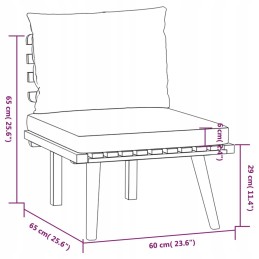 Medinis sodo baldų komplektas, 2 vidurinės sofos, 2 kampinės sofos, 4 kilimėliai