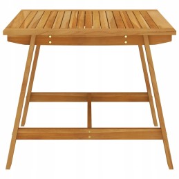 Sodo valgomojo komplektas, akacijos mediena, 88x88x74 cm, tamsiai pilka