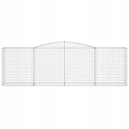 Dekoratyvinis gabioninis krepšelis 400x50x120/140 cm, sidabrinis