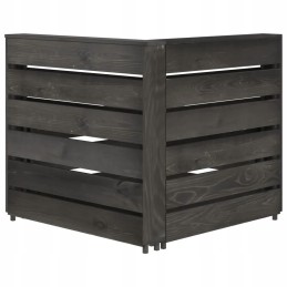 Sodo poilsio komplektas iš padėklų - pušies, pilka, 69x70x66 cm