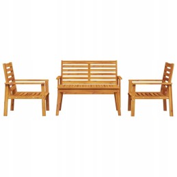 Vidaxl 4 dalių sodo poilsio komplektas, akacijos medžio masyvo