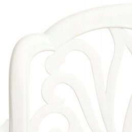 Sodo kėdės, 2 vnt., lieto aliuminio, baltos