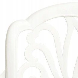 Sodo kėdės, 2 vnt., lieto aliuminio, baltos