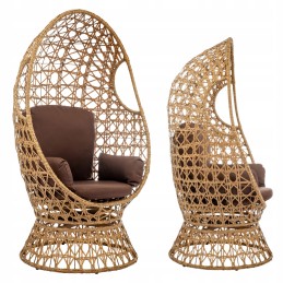 Sodo fotelis, šezlongas, kokonas kėdė, krepšelis, gandro lizdas su pagalve