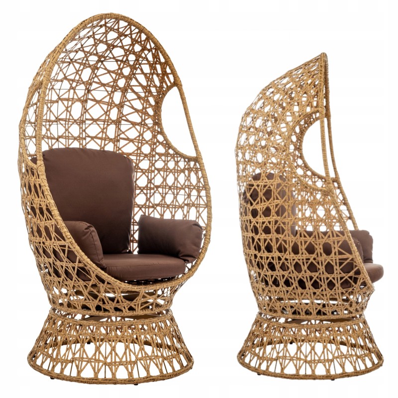 Sodo fotelis, šezlongas, kokonas kėdė, krepšelis, gandro lizdas su pagalve
