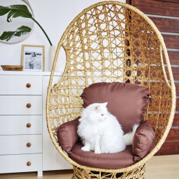 Sodo fotelis, šezlongas, kokonas kėdė, krepšelis, gandro lizdas su pagalve