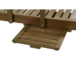 Sodo gultai iš tamsios akacijos medienos, amantės