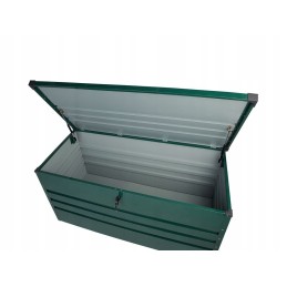 Metalinė sodo dėžė 400 l, žalia cebrosa